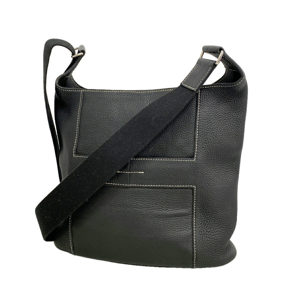 Hermes Shoulder Bag Good News PM Taurillon Clemence Black □L Stamp Women's P3...